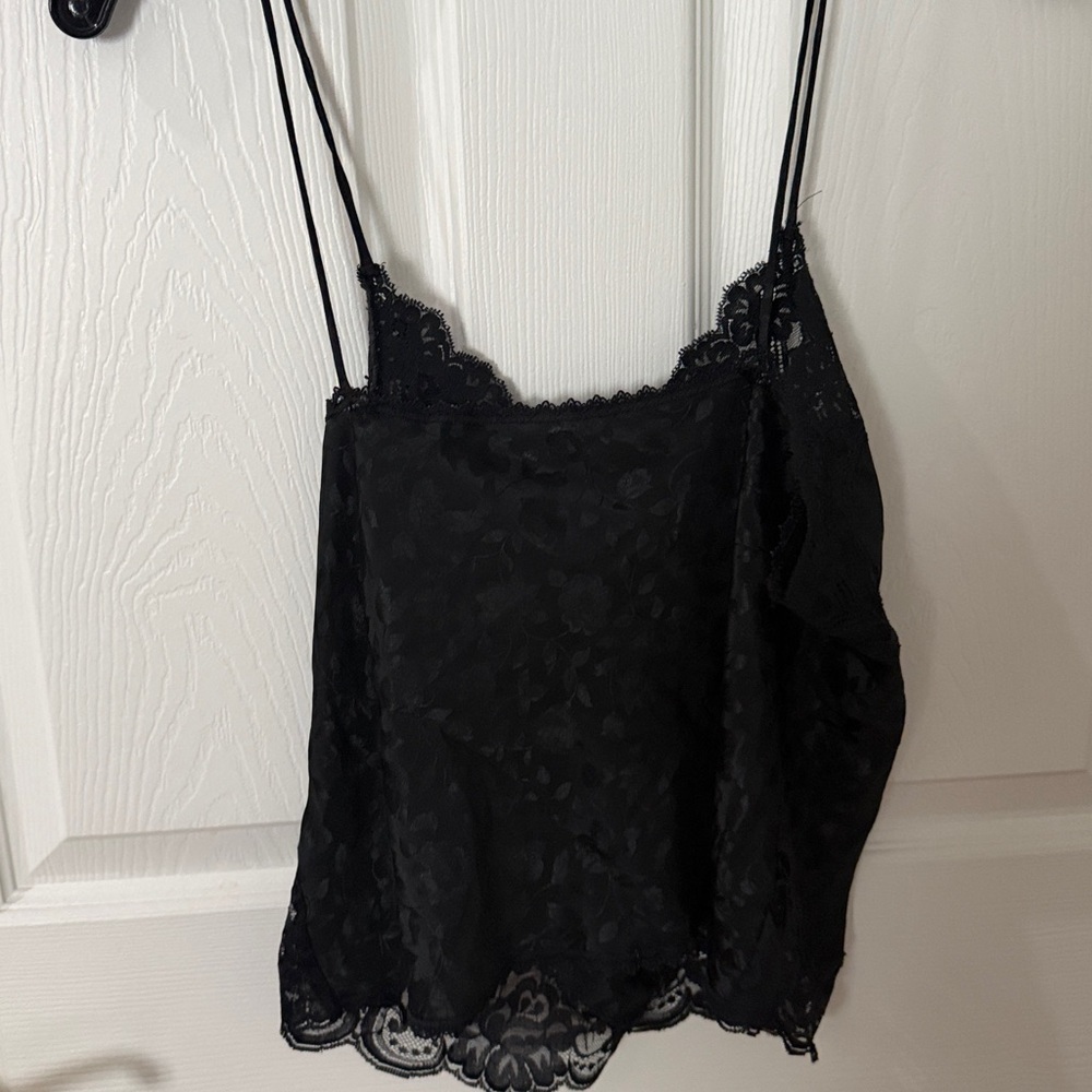 Black Lace Camisole Top vintage lingerie style medium - Picture 5 of 5